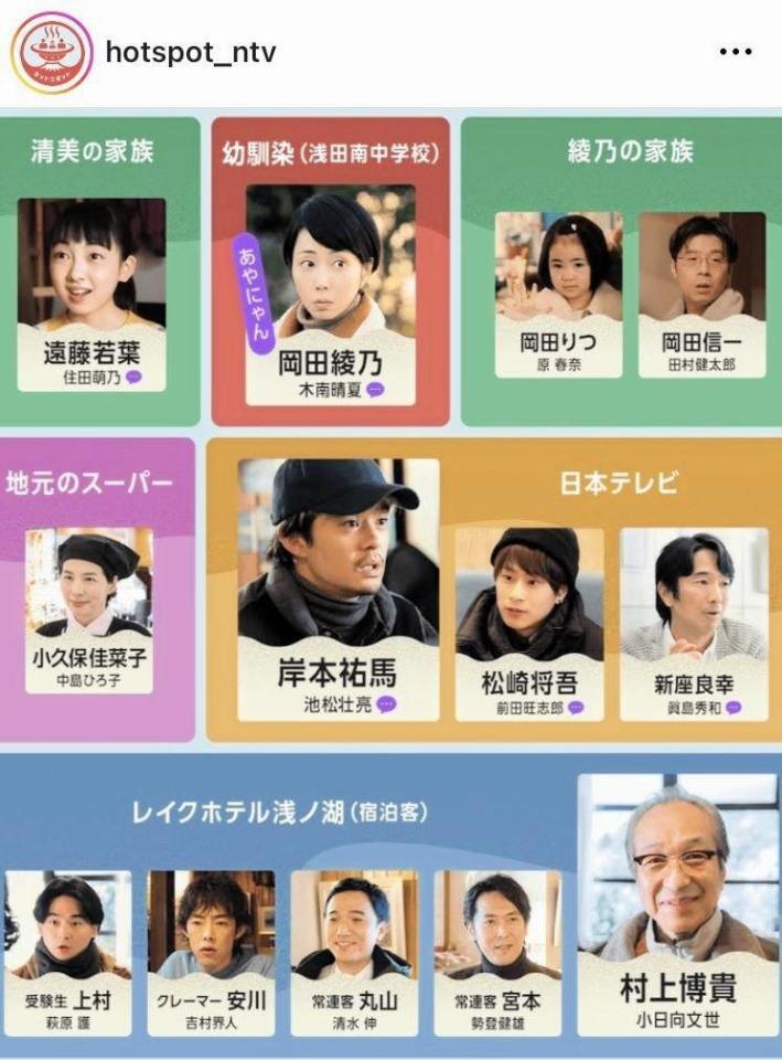 　ホットスポット【ドラマ公式】インスタグラム（ｈｏｔｓｐｏｔ＿ｎｔｖ）より