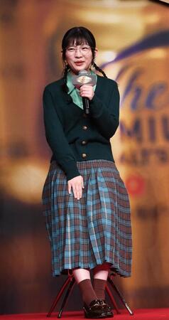 　プレミアムなたまちゃんを演じた伊藤沙莉（撮影・園田高夫）