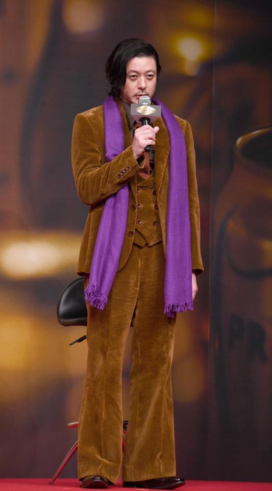 　プレミアムな花輪クンを演じたオダギリジョー（撮影・園田高夫）