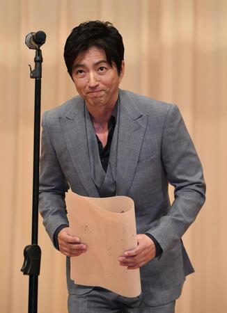 　助演男優賞を受賞した大沢たかお（撮影・佐藤厚）