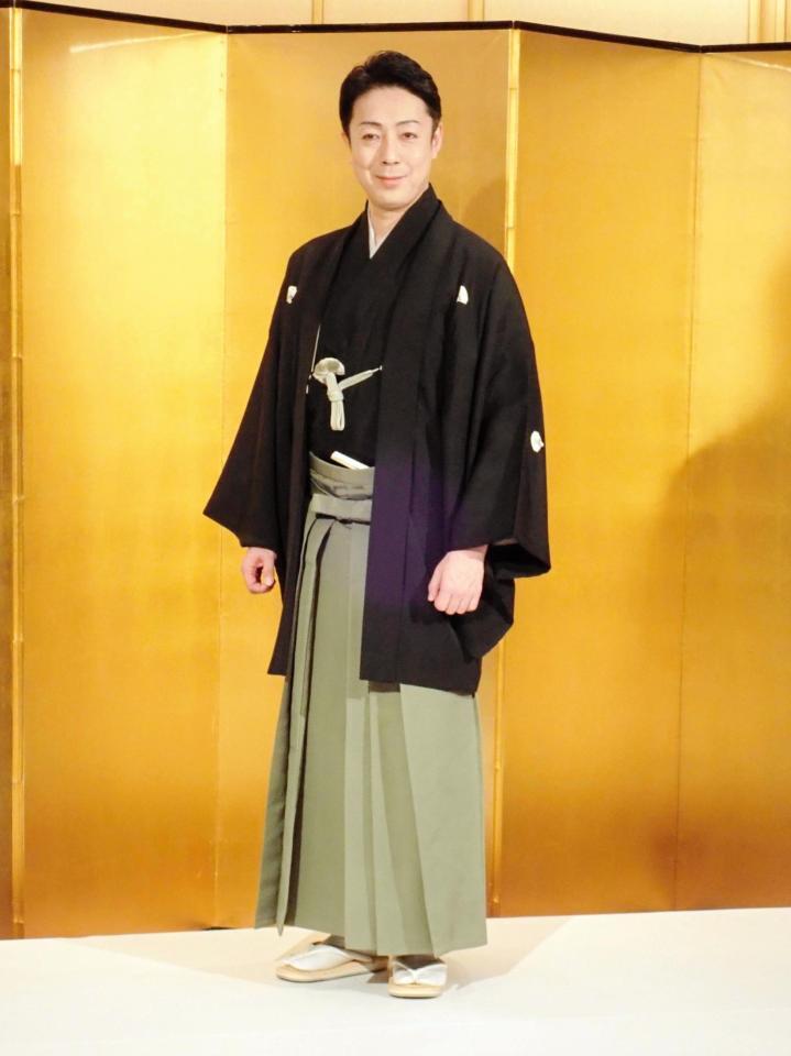 　取材会を行った尾上菊之助