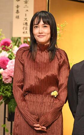 第４１回向田邦子賞授賞式に出席した菊地凛子（２０２３年５月）