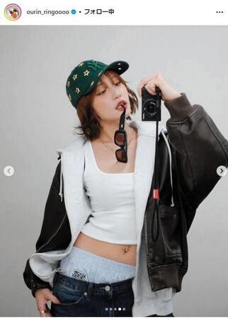 　王林のインスタグラム＠ｏｕｒｉｎ＿ｒｉｎｇｏｏｏｏから