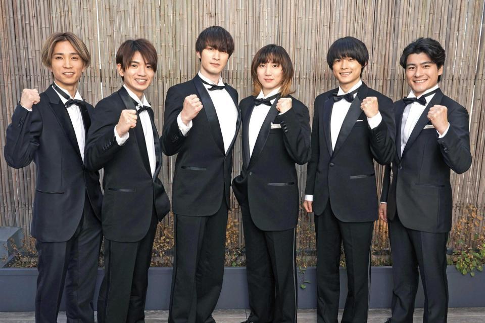 　新冠番組を務めることになったＳｉｘＴＯＮＥＳ（左から）田中樹、高地優吾、ジェシー、京本大我、松村北斗、森本慎太郎