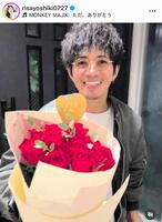 ２４年１１月２２日に結婚７周年でバラを。吉木りさのインスタグラム＠ｒｉｓａｙｏｓｈｉｋｉ０７２７より