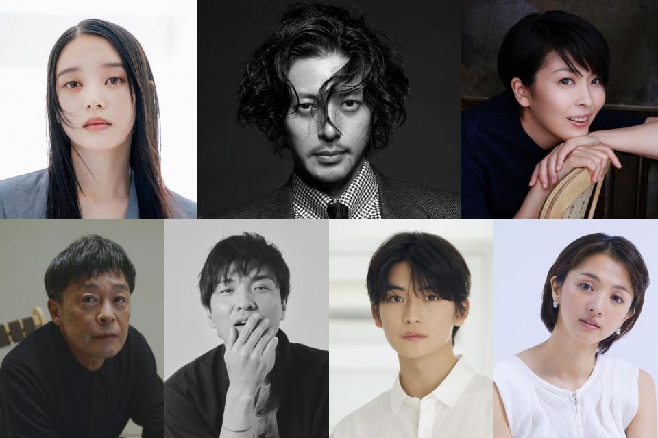 　出演が決定した（左上から時計回りに）高石あかり、オダギリジョー、松たか子、満島ひかり、高橋文哉、森山直太朗、光石研