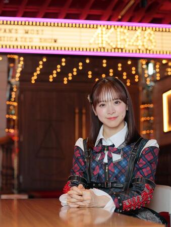 　グループ結成２０周年イヤーを迎え飛躍を誓った総監督のＡＫＢ４８・倉野尾成美（撮影・棚橋慶太）