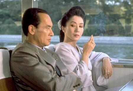 　「極道の妻たち」から。岩下志麻（右）と成田三樹夫さん　Ⓒ東映