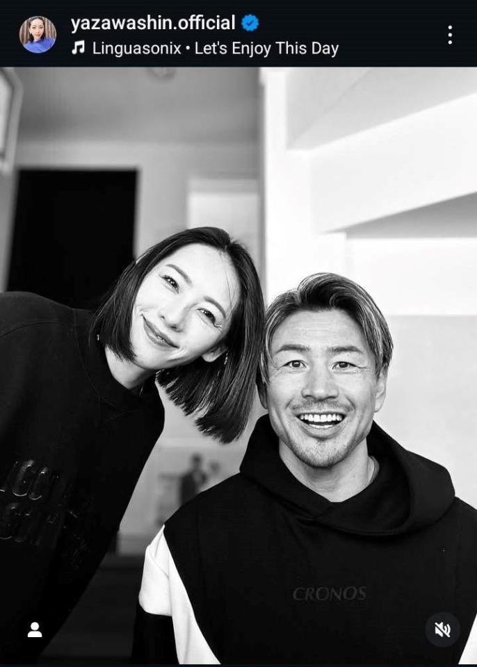 　矢沢心のインスタグラム（＠ｙａｚａｗａｓｈｉｎ．ｏｆｆｉｃｉａｌ）より。