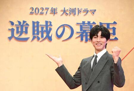 　「逆賊の幕臣」で主人公の小栗上野介忠順役を務める松坂桃李（撮影・佐々木彰尚）