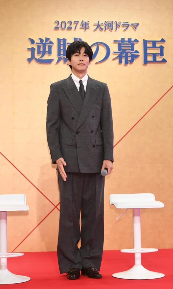 　２０２７年の大河ドラマ「逆賊の幕臣」の主演を務める松坂桃李（撮影・佐々木彰尚）