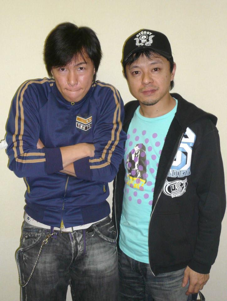 　水玉れっぷう隊のケン（右）とアキ（２００８年撮影）