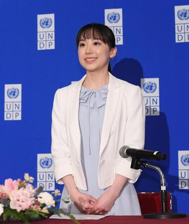 　国連開発計画（ＵＮＤＰ）の親善大使に就任した芦田愛菜（撮影・佐々木彰尚）