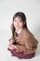 　優しくほほ笑む黒江こはる（撮影・吉澤敬太）