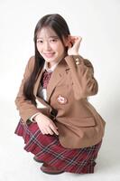 　優しくほほ笑む黒江こはる（撮影・吉澤敬太）