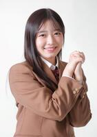 　優しくほほ笑む黒江こはる（撮影・吉澤敬太）