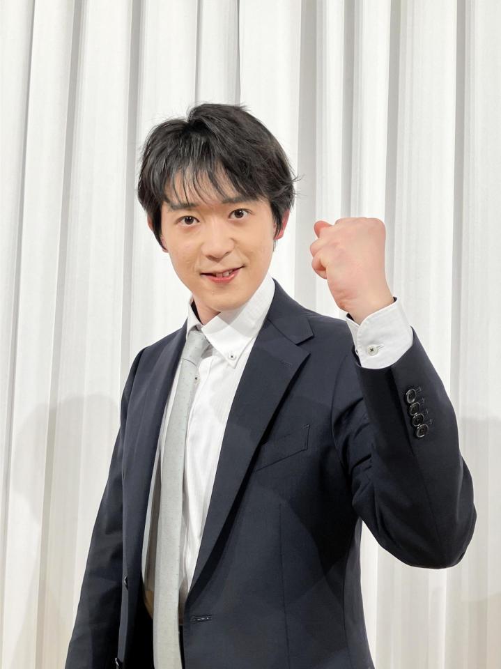 　ガッツポーズで気合を入れる楠木康平