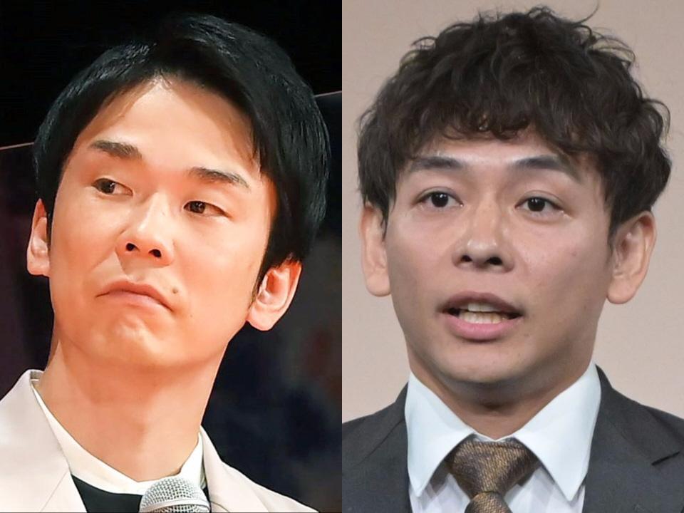 　かまいたち・濱家隆一（左）とさや香・石井