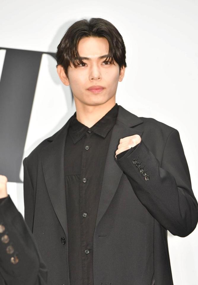 　制作発表記者会見に出席したＩＭＰ．影山拓也（撮影・持木克友）