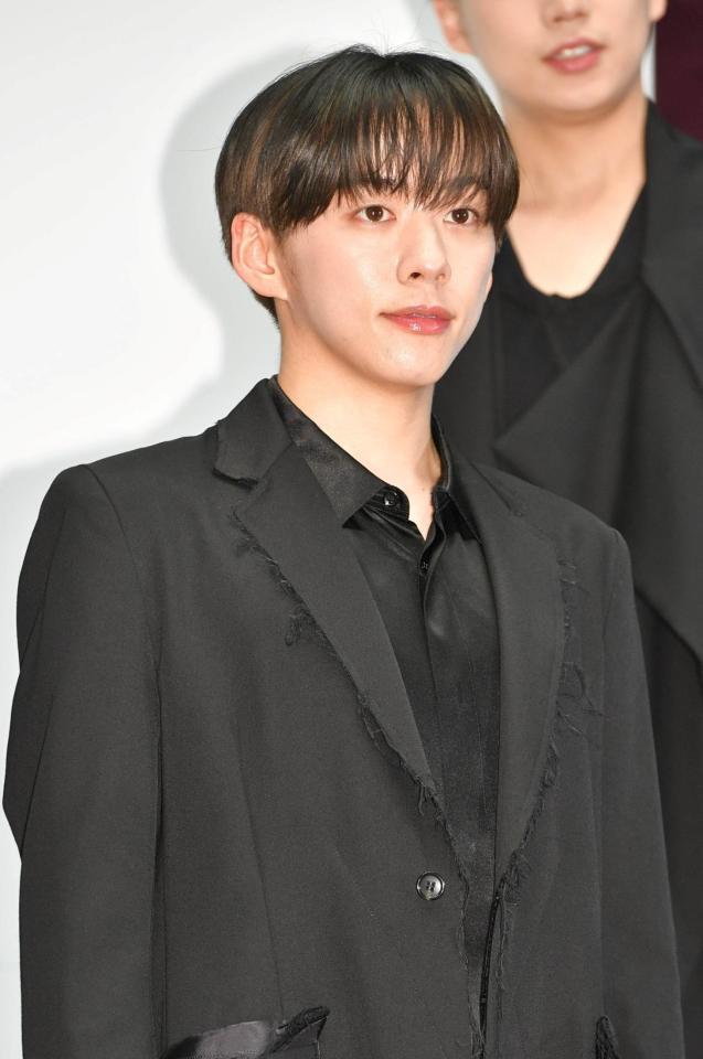 　制作発表記者会見に出席したＩＭＰ．基俊介（撮影・持木克友）