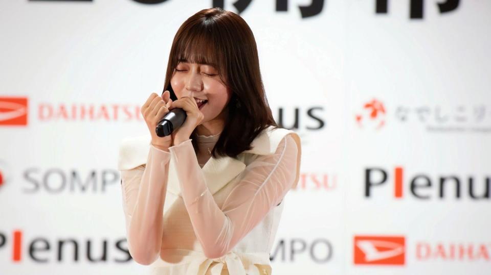 　「なでしこリーグ開幕記者会見」に登壇した野島樺乃　©２０２５　Ｚｅｓｔ　Ｉｎｃ．