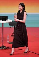 　ノースリーブでイベントに登場した今田美桜（撮影・開出牧）