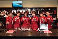 　スナックイベントを開催した（左から）ＳＨＯＷ－ＷＡの寺田真二郎、山本佳志、向山毅、塩田将己、青山隼、井筒雄太