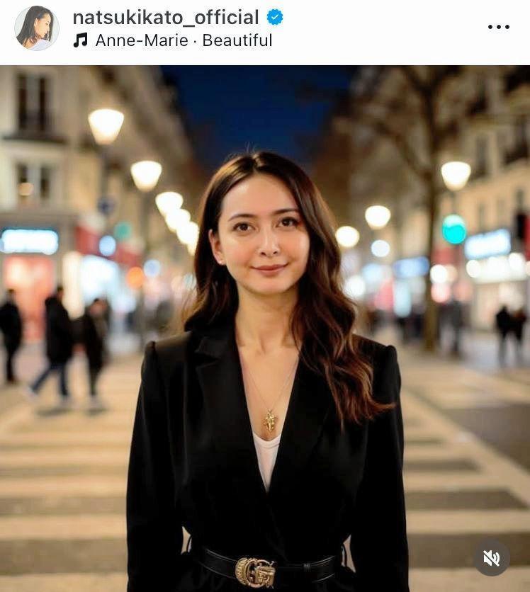 「＃加工夏希」と加工を公表した上で投稿した加藤夏希のインスタグラム＠ｎａｔｓｕｋｉｋａｔｏ＿ｏｆｆｉｃｉａｌより