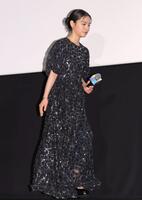 　登壇する當真あみ（撮影・吉澤敬太）