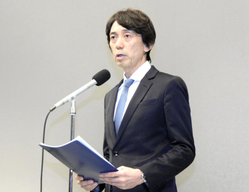 　会見に臨んだカンテレ・大多亮社長