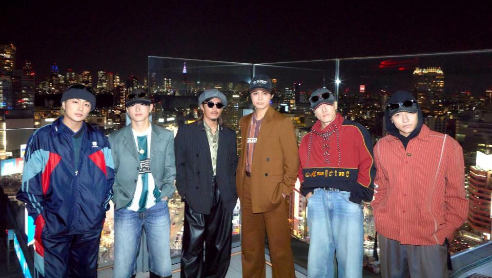 　ＧＥＮＥＲＡＴＩＯＮＳの（左から）白濱亜嵐、佐野玲於、数原龍友、片寄涼太、中務裕太、小森隼