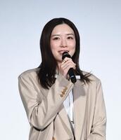 　撮影の苦労話を話す永野芽郁（撮影・園田高夫）