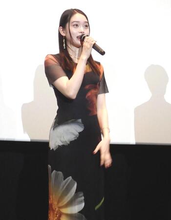 　初の単独主演映画「ゴーストキラー」の舞台あいさつを行った高石あかり