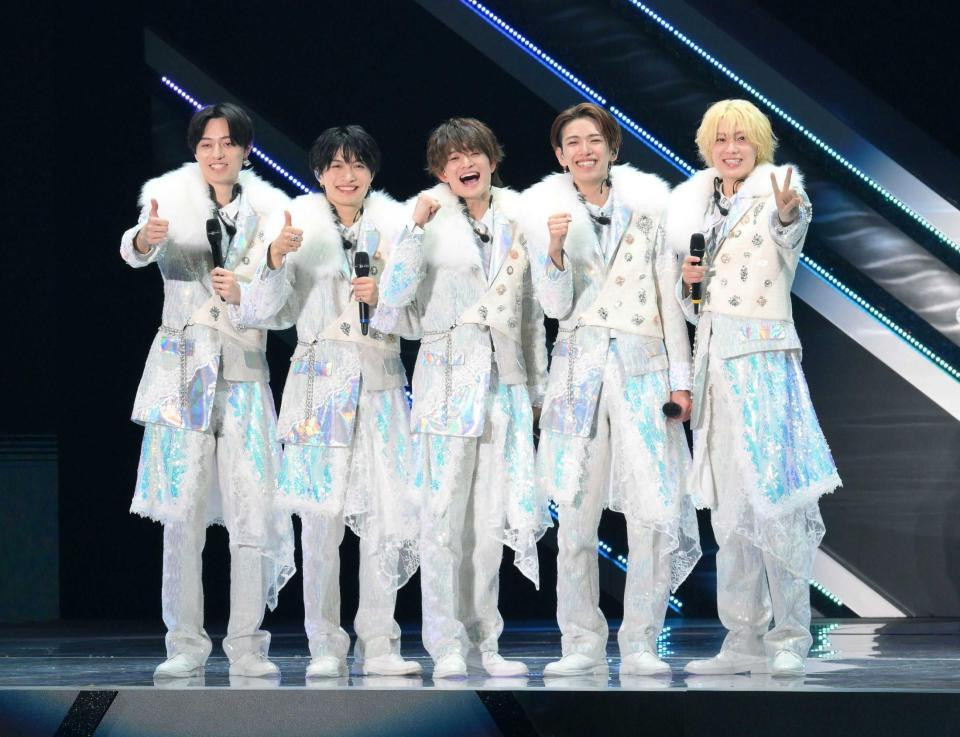 　結成後初のアリーナツアーで躍動したＡＣＥｅｓ（左から）作間龍斗、那須雄登、浮所飛貴、深田竜生、佐藤龍我（撮影・伊藤笙子）