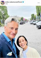 　２４年６月、夫と。中村江里子のインスタグラム＠ｅｒｉｋｏ．ｎａｋａｍｕｒａｏｆｆｉｃｉａｌより