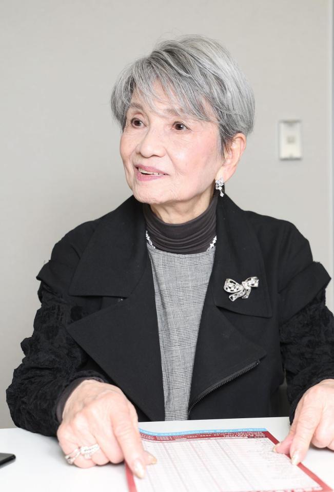 　俳優生活を振り返る中原ひとみ（撮影・佐々木彰尚）