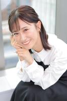 　元気いっぱいで、努力家で、魅力溢れるテレビ東京の嶺百花アナウンサー（撮影・吉澤敬太）