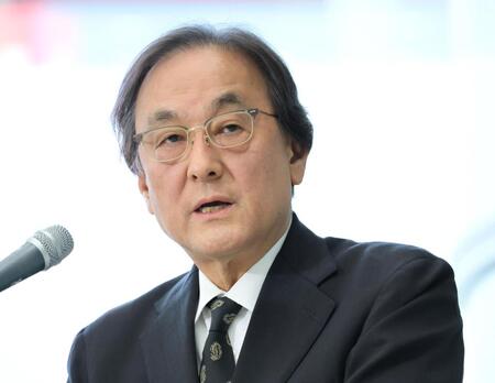 　会見するフジメディアＨＤ・金光修社長（撮影・吉澤敬太）