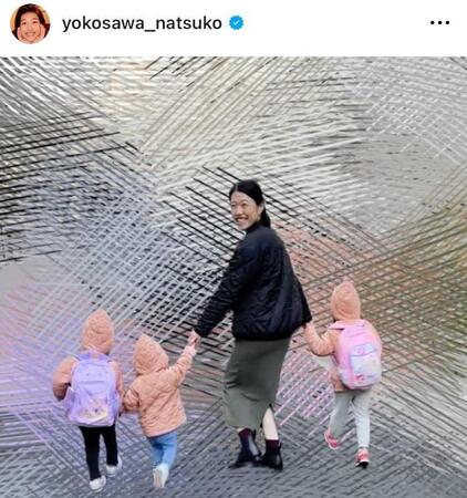 横澤夏子のインスタグラム＠ｙｏｋｏｓａｗａ＿ｎａｔｓｕｋｏ（４月１日付）より