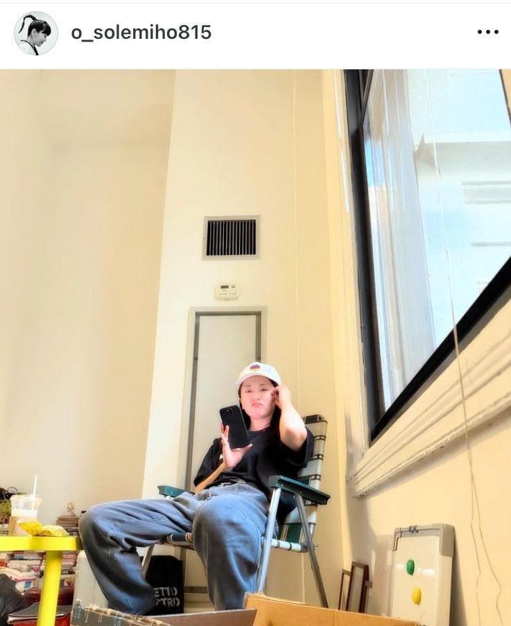 　大橋未歩のインスタグラム＠ｏ＿ｓｏｌｅｍｉｈｏ８１５（４月１７日）より