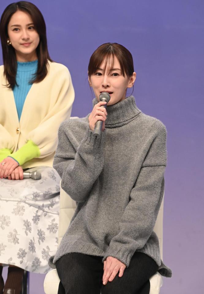 　エピソードを話す北川景子（撮影・園田高夫）