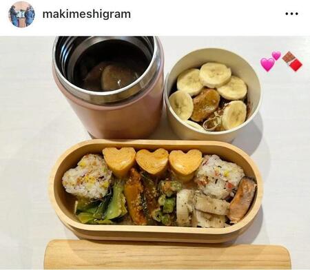 　バレンタインのお弁当。本田紗来の母・まきさんのインスタグラム＠ｍａｋｉｍｅｓｈｉｇｒａｍより