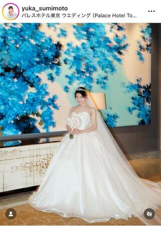 　住本結花アナのインスタグラム＠ｙｕｋａ＿ｓｕｍｉｍｏｔｏより 