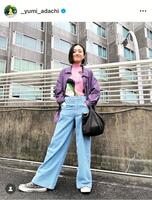 　右ひざが気になってしまう…。安達祐実のインスタグラム＠＿ｙｕｍｉ＿ａｄａｃｈｉより