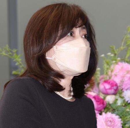 　中山美穂さんのお別れ会に参列した松本明子（撮影・佐々木彰尚）