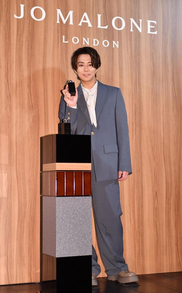 　イベントに登場しポーズを決める北山宏光（撮影・開出牧）