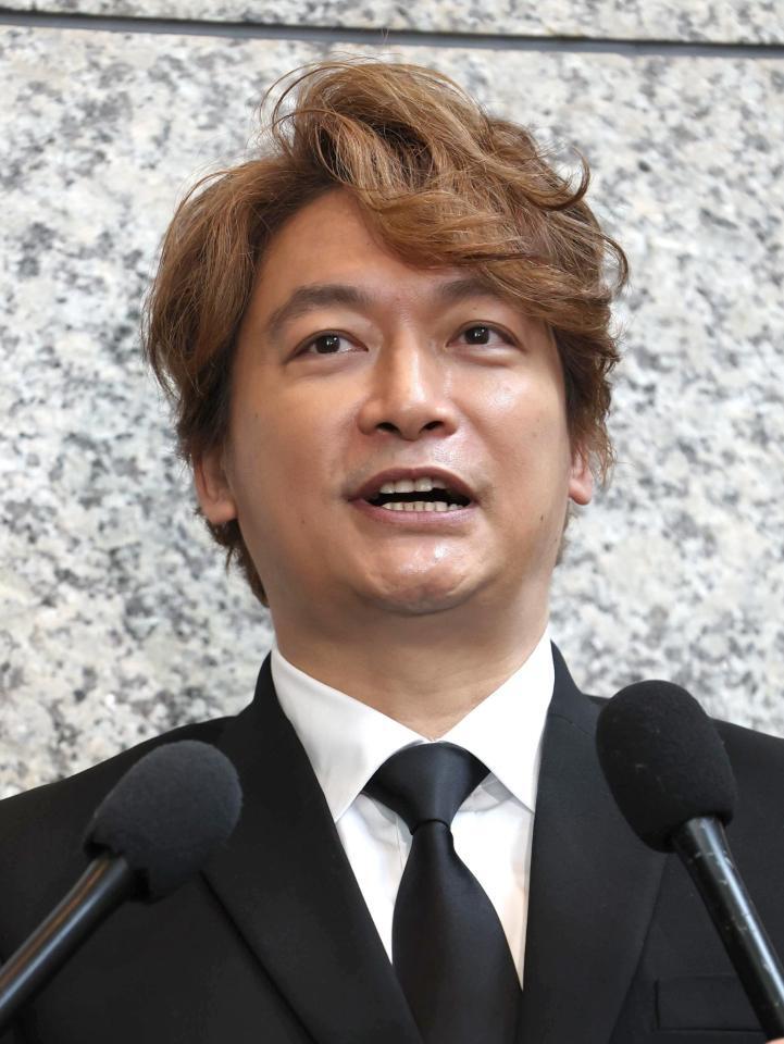 　思い出を語る香取慎吾（撮影・佐々木彰尚）