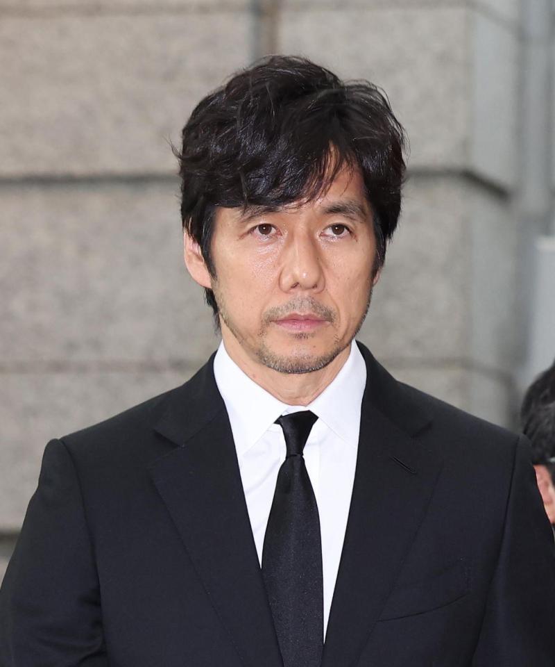 　中山美穂さんのお別れ会に参列した西島秀俊（撮影・佐々木彰尚）