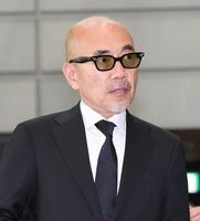 　中山美穂さんのお別れ会に参列した竹中直人（撮影・佐々木彰尚）