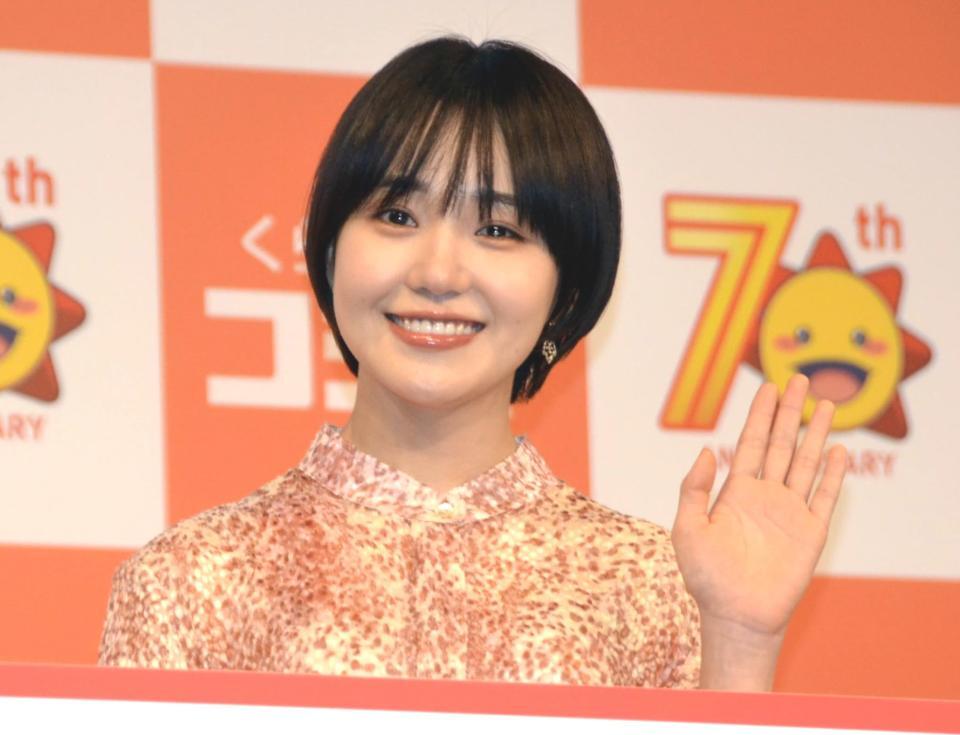 　「コジマ７０周年　新ＣＭ発表会」に登場した奈緒